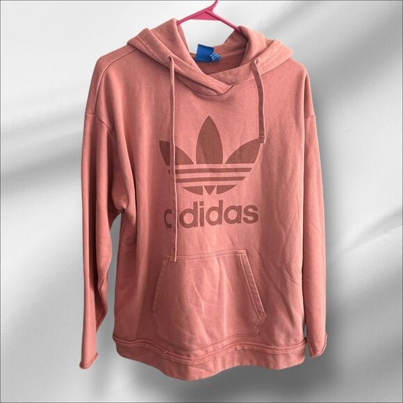 Adidas Pink Hoodie trefoil oversized XS the brand with the three stripes - Picture 1 of 5